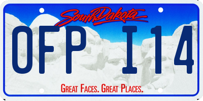 SD license plate 0FPI14