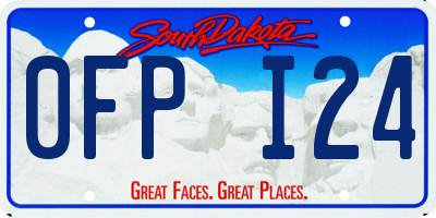 SD license plate 0FPI24