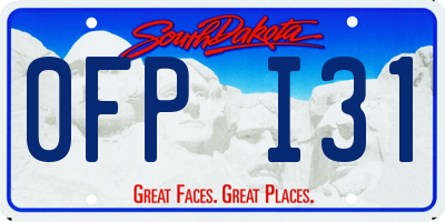 SD license plate 0FPI31