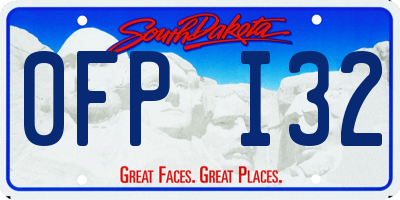 SD license plate 0FPI32