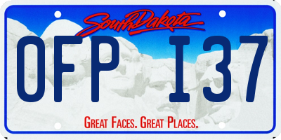 SD license plate 0FPI37