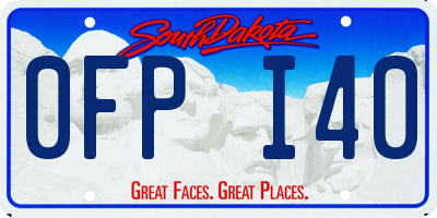 SD license plate 0FPI40