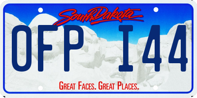 SD license plate 0FPI44