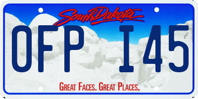 SD license plate 0FPI45