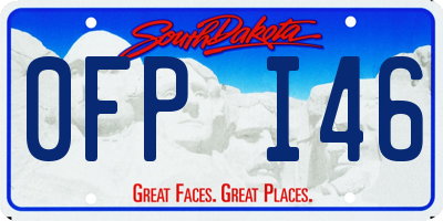 SD license plate 0FPI46