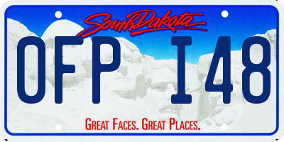 SD license plate 0FPI48