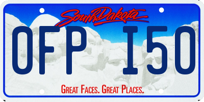 SD license plate 0FPI50