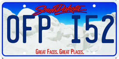 SD license plate 0FPI52