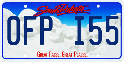 SD license plate 0FPI55