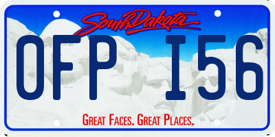 SD license plate 0FPI56