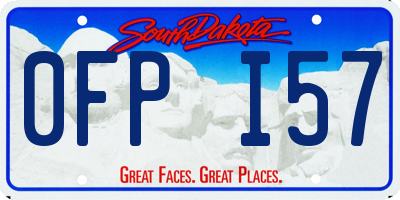 SD license plate 0FPI57