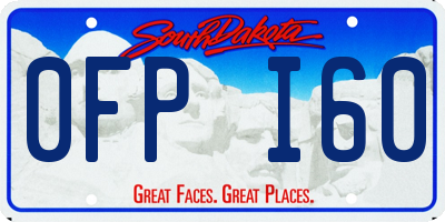 SD license plate 0FPI60