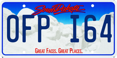 SD license plate 0FPI64