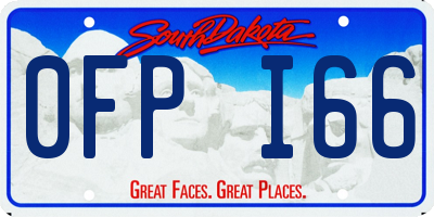 SD license plate 0FPI66