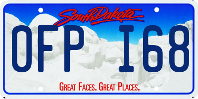 SD license plate 0FPI68