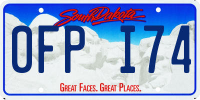 SD license plate 0FPI74