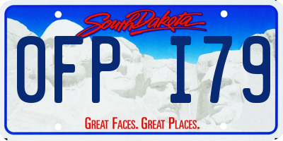 SD license plate 0FPI79