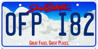 SD license plate 0FPI82