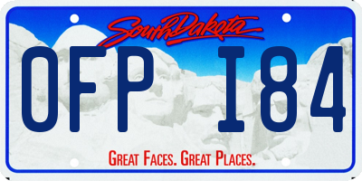 SD license plate 0FPI84