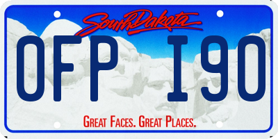 SD license plate 0FPI90