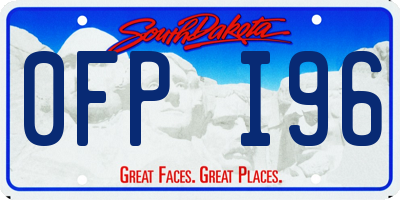 SD license plate 0FPI96