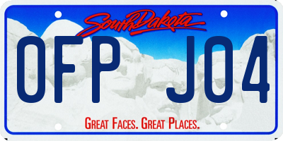 SD license plate 0FPJ04