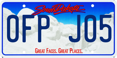 SD license plate 0FPJ05