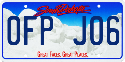 SD license plate 0FPJ06