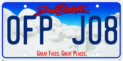 SD license plate 0FPJ08