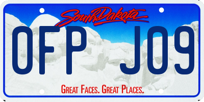 SD license plate 0FPJ09