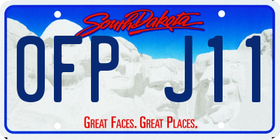 SD license plate 0FPJ11