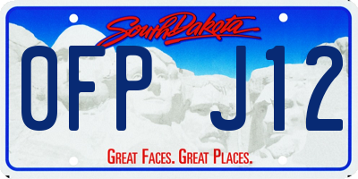 SD license plate 0FPJ12