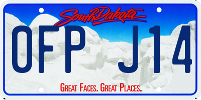 SD license plate 0FPJ14
