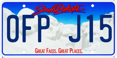 SD license plate 0FPJ15