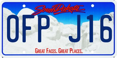 SD license plate 0FPJ16