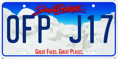 SD license plate 0FPJ17