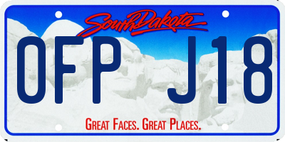 SD license plate 0FPJ18