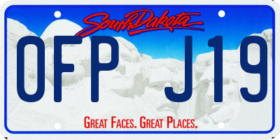 SD license plate 0FPJ19