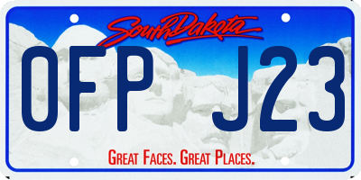 SD license plate 0FPJ23
