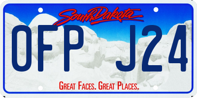 SD license plate 0FPJ24