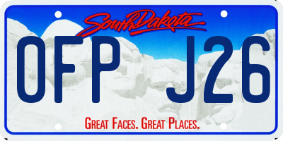 SD license plate 0FPJ26