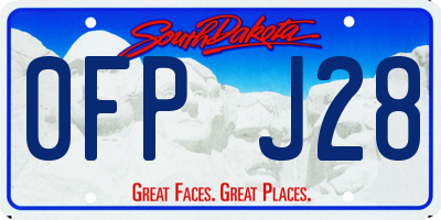 SD license plate 0FPJ28