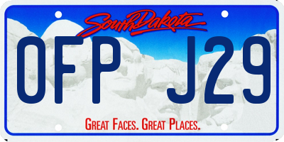 SD license plate 0FPJ29