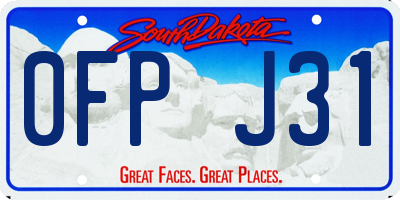 SD license plate 0FPJ31