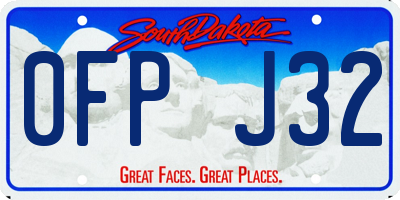 SD license plate 0FPJ32