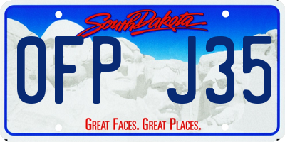 SD license plate 0FPJ35