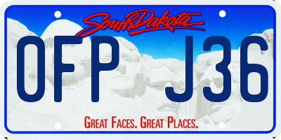 SD license plate 0FPJ36