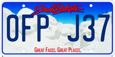 SD license plate 0FPJ37