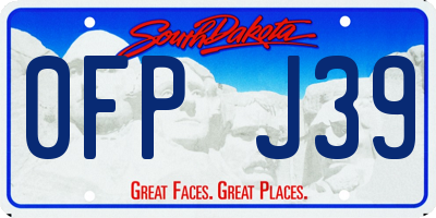 SD license plate 0FPJ39