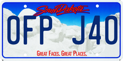 SD license plate 0FPJ40